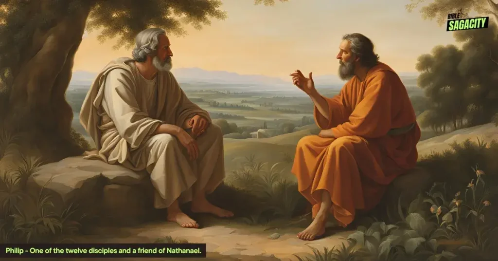 Meeting of Nathanael With Jesus by Philip